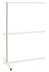 Thumbnail image #1 for Quantum Double-Sided Partition Wall Add-On Unit with Upright and Tie-Bars, 48 x 50 x 70 Inches, White Finish