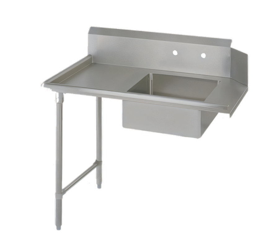 Product image #1 for John Boos Straight Soiled Stainless Steel Dish Table with Left-to-Right Operation and 16 x 20 x 8 Pre-Rinse Sink
