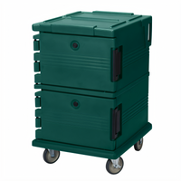 Cambro Ultra Camcart® UPC1200 Double-Compartment Front-Loading Insulated Food Pan Carrier, 12 Full-Size Pan Capacity, Green