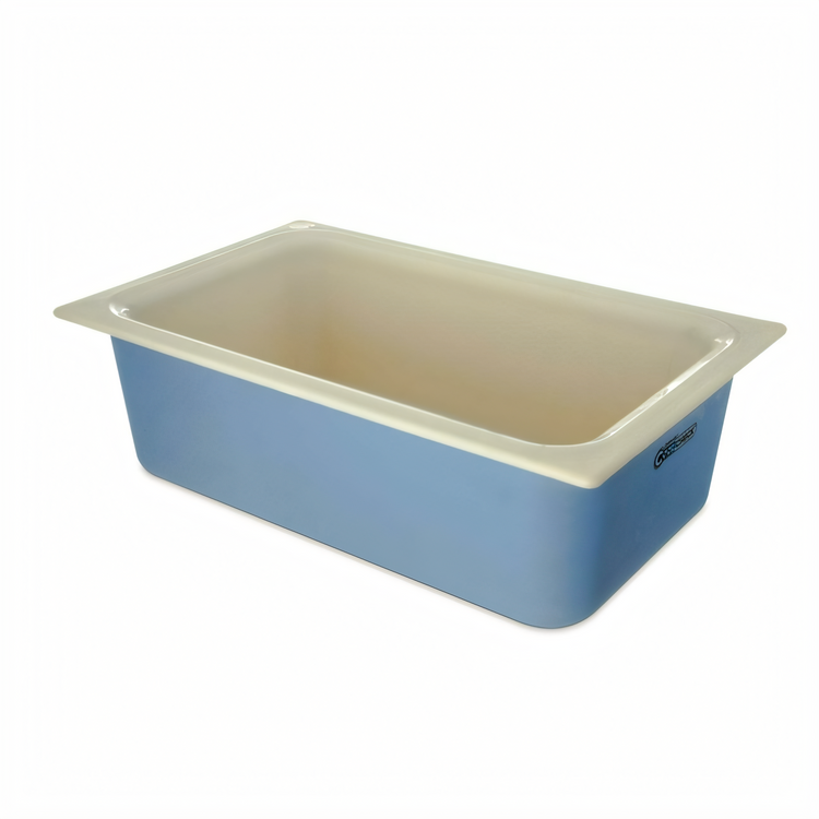 Product image #1 for Coldmaster CoolCheck Full-Size Color-Changing Chilled Food Pan, 6-Inch Deep, 15 Qt., White/Blue