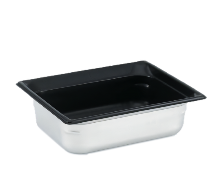 Product image #1 for Vollrath Super Pan 3 1/2 GN Solid Hotel Pan, 4 Inch Deep, Black SteelCoatX3 Non-Stick