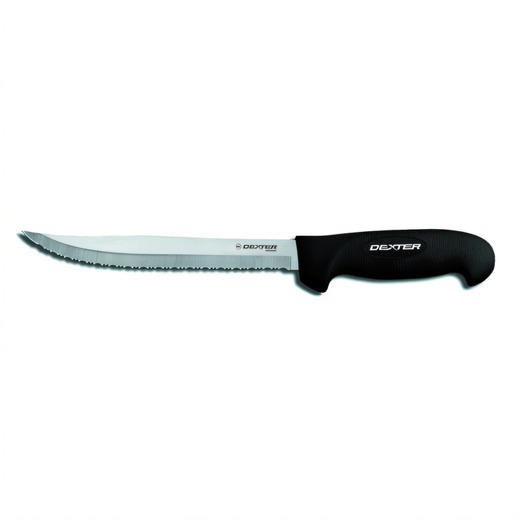 Product image #1 for Dexter Russell SofGrip 8-Inch Tiger-Edge Slicer with Black Soft-Grip Handle