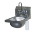 Thumbnail image #1 for Eagle Group Wall-Mounted 304 Stainless Steel Hand Sink with Faucet, Basket Drain, and Soap Dispenser, 13-1/2 x 9-3/4 x 6-3/4-Inch Bowl