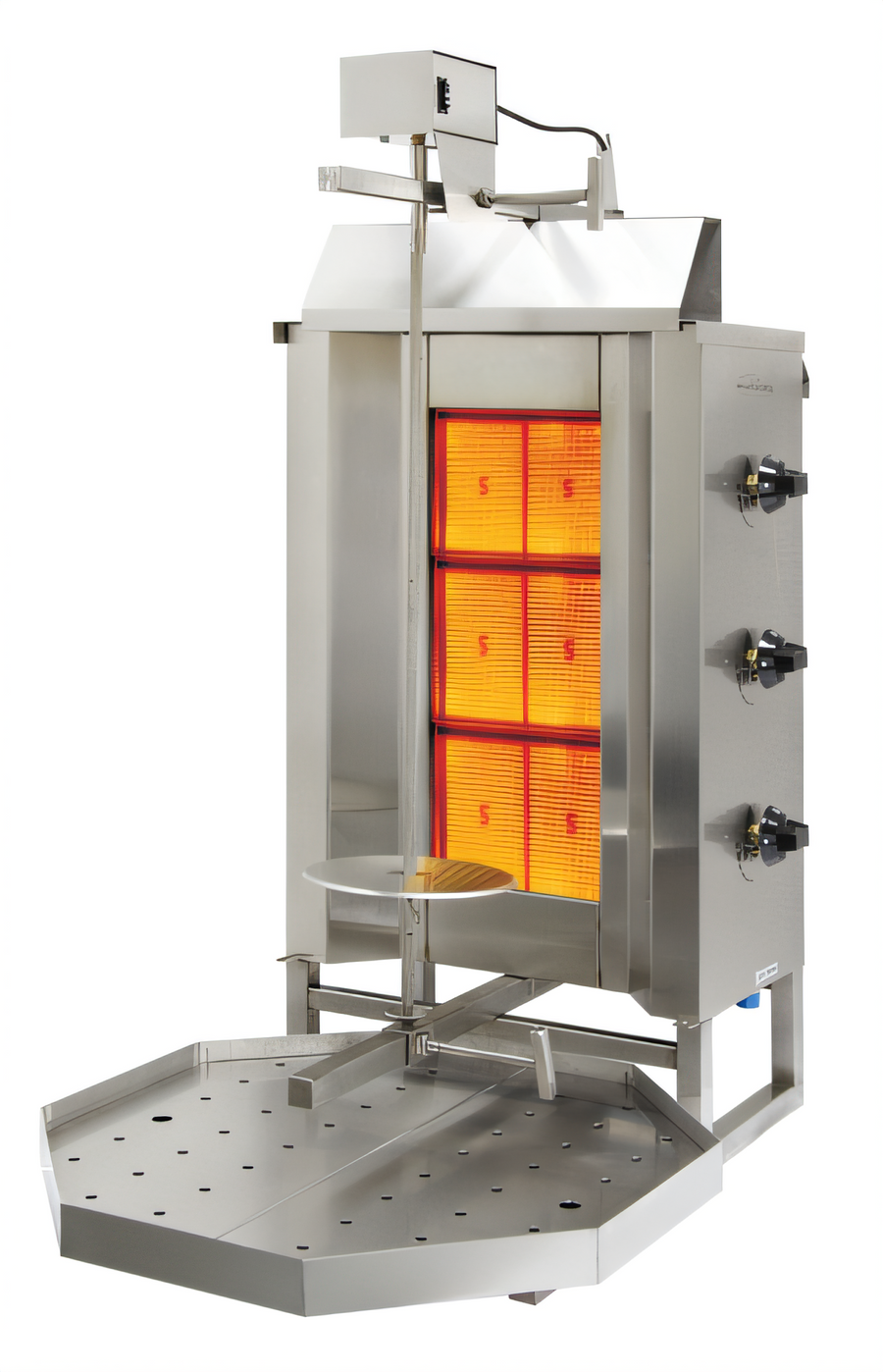 Product image #1 for Eurodib VGB3 Natural Gas Vertical Broiler / Gyro with 3 Double Burners