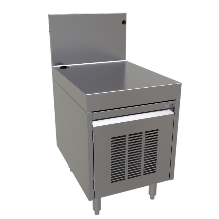 Product image #1 for Glastender Stainless Steel POS Cabinet with Louvered Hinged Door and Lock, 18 x 24 Inches