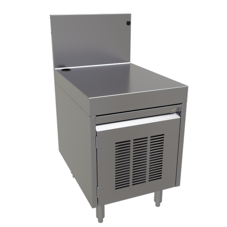 Product image #1 for Glastender Stainless Steel POS Cabinet with Louvered Hinged Door and Lock, 18 x 24 Inches