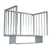 John Boos Wall-Mount Aluminum Meat Boat Rack, 72 x 20 Inches