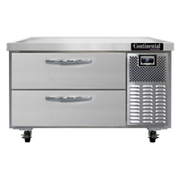 Continental D36GN 36-Inch Two-Drawer Refrigerated Griddle Stand with Marine Edge Top