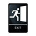 Thumbnail image #1 for Winco Braille EXIT Sign with Symbol, 6 x 9 Inch, White on Black