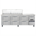 Thumbnail image #1 for Continental Refrigerator RA93N27M-D 93 Inch 27-Pan Refrigerated Sandwich Prep Table with Drawers