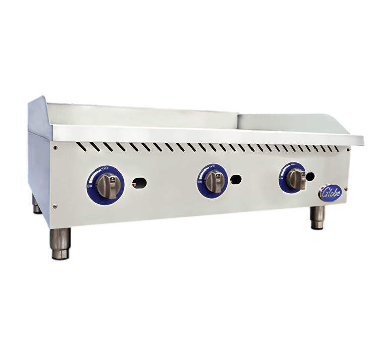 Product image #1 for Globe 36-Inch Countertop Gas Griddle with 1-Inch Smooth Steel Plate, 90,000 BTU