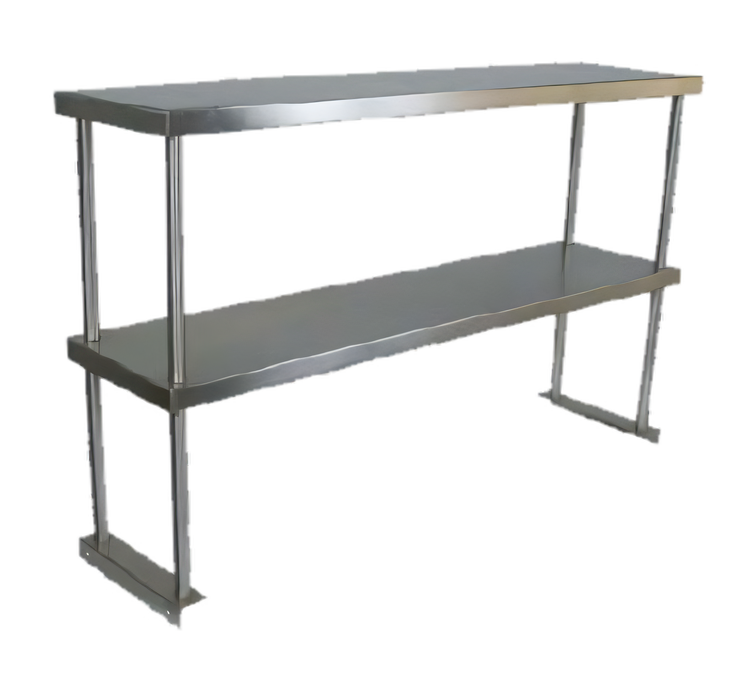 Product image #1 for John Boos Economy Double Overshelf with Adjustable Lower Shelf, 36 x 12 Inches, Stainless Steel