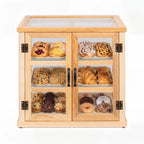 Thumbnail image #1 for Koolmore KM-BDW-25ES Bakery Display Case, 3.46 cu. ft., Countertop, 25"W x 17"W x 23"H, 3 tiers, (2) tempered glass shelves, (2) swing glass doors