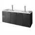 Thumbnail image #1 for True 92-Inch Four-Section Reach-In Single-Zone Refrigerated Draft Bar Cooler with Stainless Steel Top and 2 Draft Columns