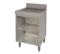 Advance Tabco Special Value Series Stainless Steel Drainboard with Open Cabinet Base, 24 x 21 x 33 Inches