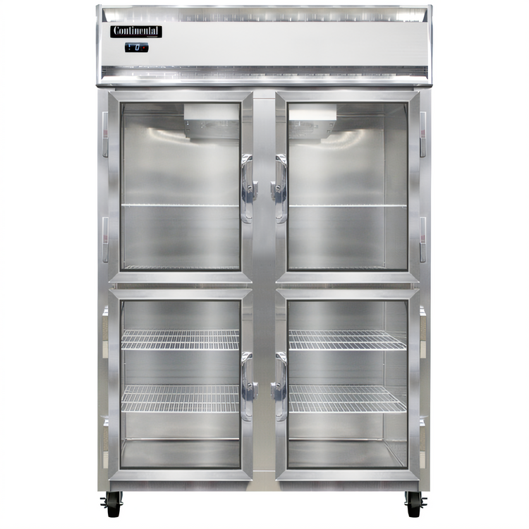 Product image #1 for Continental Refrigerator 2FNGDHD Two-Section Reach-in Display Freezer with Narrow Half Glass Doors