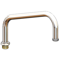 T&S Brass Big-Flo 11-3/4-Inch Chrome-Plated Brass Swing Nozzle with Garden Hose Male Thread Outlet