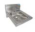 Thumbnail image #1 for BK Resources ADA Wall-Mount Hand Sink with 14 x 16 x 5 Inch Bowl and Deck Mount Faucet Holes