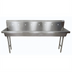 Thumbnail image #1 for BK Resources Four-Station Freestanding Stainless Steel Hand Wash Sink, 96 Inch Wide