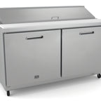 Thumbnail image #1 for Kelvinator Commercial KCHST60.16 61-1/4" Two-Section Refrigerated Sandwich/Salad Prep Table, 16 x 1/6 Pan Capacity, 2 Solid Doors