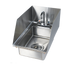 Thumbnail image #1 for Klinger's Trading 1-Compartment Drop-In Hand Sink with Faucet and 3-1/2 Inch Drain Basket, 10 x 14 x 5 Inch Bowl