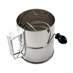 Thumbnail image #1 for Omcan USA 80424 8-Cup Rotary Sifter with Crank Handle, Stainless Steel Case of 12