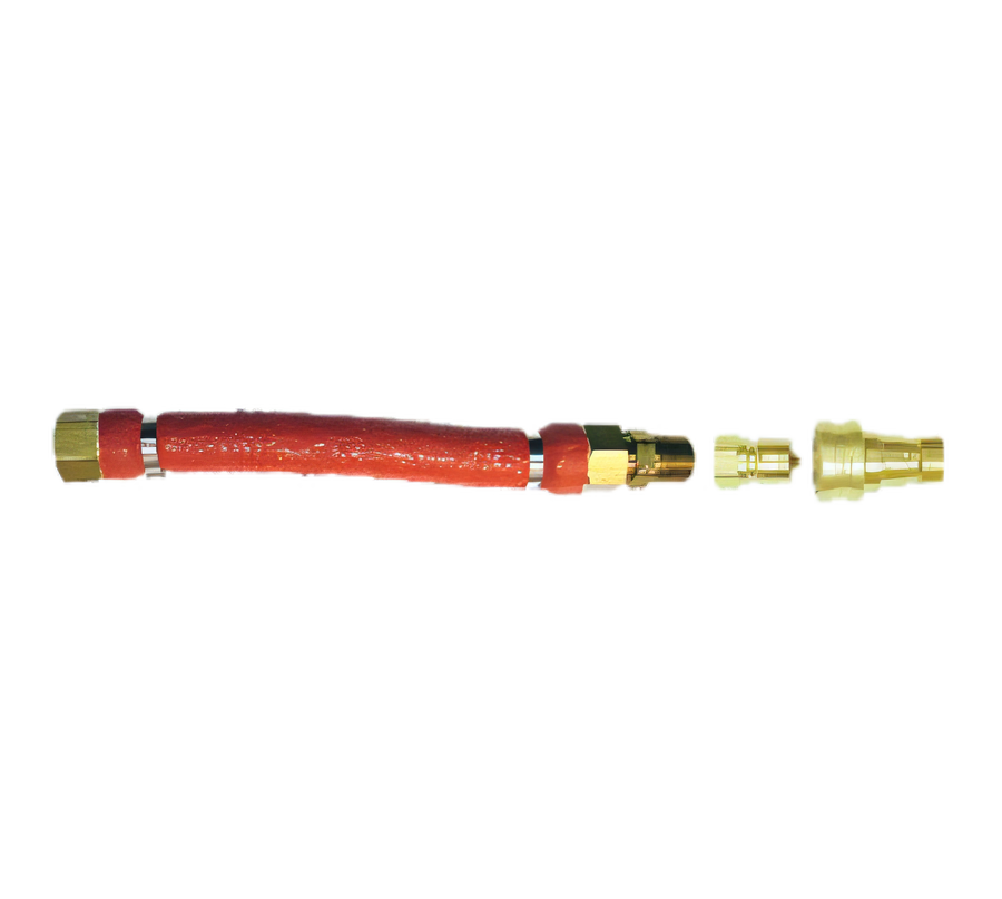 Product image #1 for Dormont Safety System 3/4 Inch ID x 48 Inch Steam Connector with Stainless Steel Braid and Brass 2-Way Quick Disconnect
