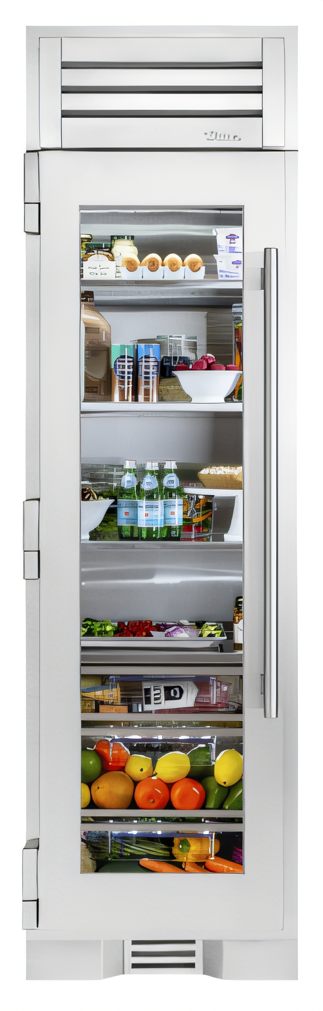 Product image #1 for 24-Inch One-Section Upright Refrigerator Column with Left-Hinged Stainless Glass Door