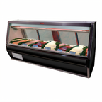 Thumbnail image #1 for Howard-McCray 40E Series SC-CFS40E-6-S-LED Fish & Poultry Refrigerated Service Case, 76.5-Inch, Straight Glass, Stainless Steel, Self-Contained
