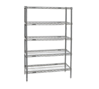 Eagle Valu-Master 5-Tier Wire Shelving Starter Unit, 48