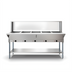 Thumbnail image #1 for KoolMore 5-Pan Open Well Electric Steam Table with Undershelf and Sneeze Guard