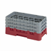 Thumbnail image #2 for Cambro Camrack Half-Size 17-Compartment Glass Rack with 3 Soft Gray Extenders, Cranberry