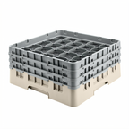 Thumbnail image #2 for Cambro Camrack® 36S534184 Full-Size Low-Profile 36-Compartment Glass Rack, Beige, 2-7/8" Dia x 6-1/8" Height Case of 4