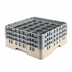 Thumbnail image #2 for Cambro Camrack Full-Size Low-Profile 36-Compartment Glass Rack with 2 Soft Gray Extenders, Beige