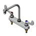 Thumbnail image #1 for T&S Brass B-1149 Deck-Mount Workboard Faucet with Swing Gooseneck Spout, Aerator and Wrist Action Handles
