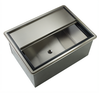 Krowne Large Drop-In Ice Bin with 10-Circuit Cold Plate, 27 x 20 Inch, 73 lb. Capacity