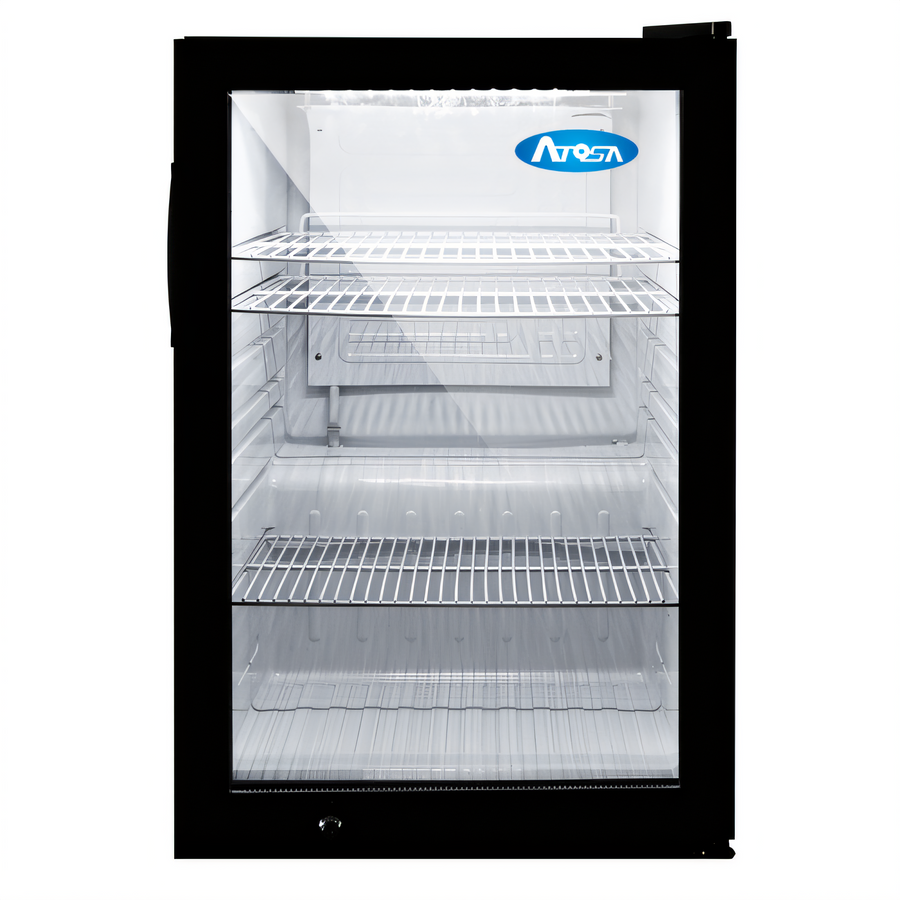 Product image #1 for Atosa Countertop Forced-Air Glass Door Refrigerator Merchandiser, 2.4 Cu. Ft., 1 Door, Black