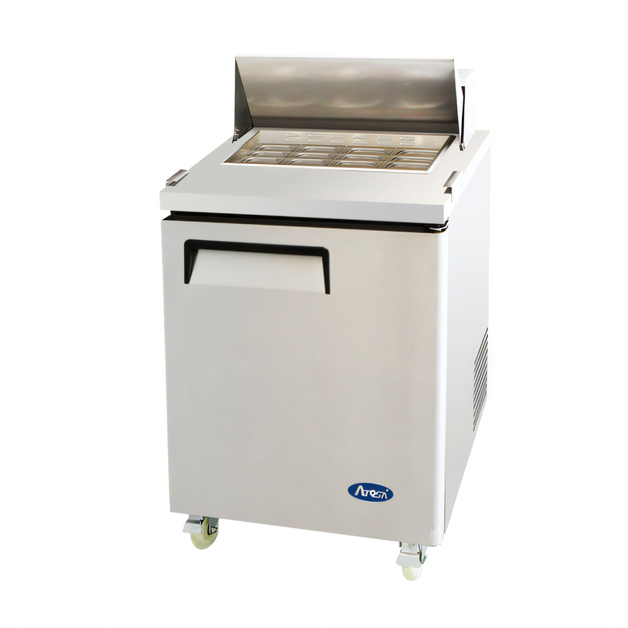 Product image #1 for Atosa 27-1/2-Inch Wide 1-Section Mega Top Sandwich/Salad Prep Table Refrigerator with 12 1/6 Pans