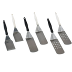 Thumbnail image #1 for Vollrath Ergo Grip™ 4808720 Solid Beveled Stainless Steel Turner, Black Heat-Resistant Nylon Handle, 6 x 3 in Blade Case of 12