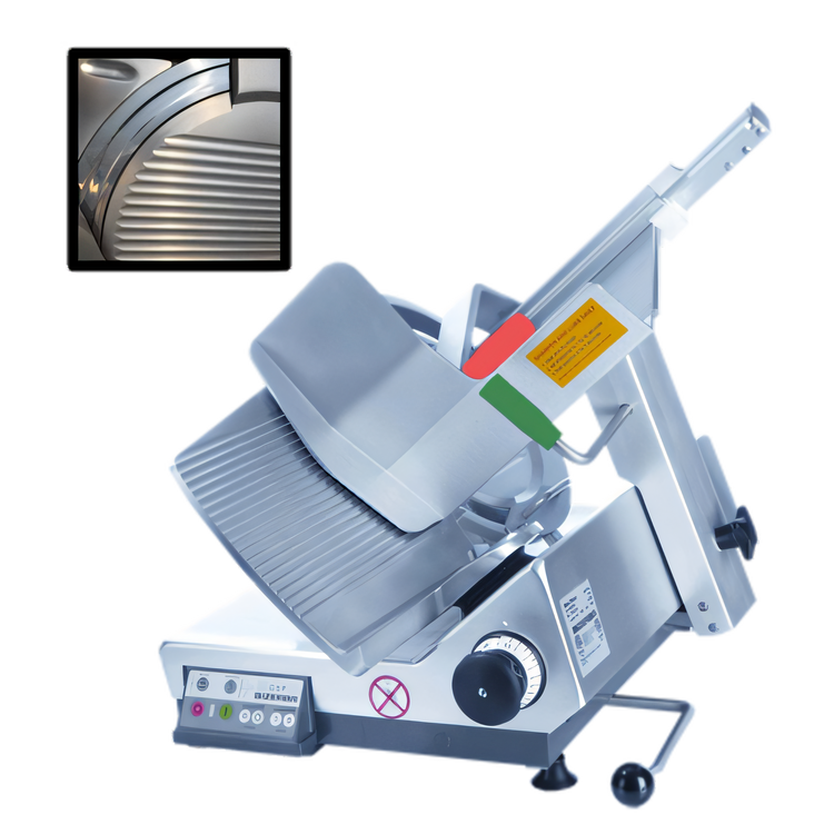 Product image #1 for Bizerba GSP HD I 150-GCB Automatic Heavy-Duty Illuminated Safety Slicer with 13-Inch Grooved Cheese Blade