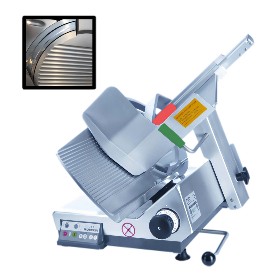 Product image #1 for Bizerba GSP HD I 150-GCB Automatic Heavy-Duty Illuminated Safety Slicer with 13-Inch Grooved Cheese Blade