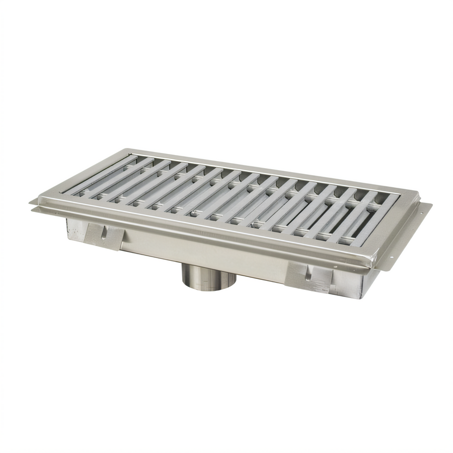 Product image #1 for Advance Tabco FFTG-1254 54 Inch x 12 Inch x 4 Inch Fiberglass Grated Stainless Steel Floor Trough