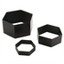 Thumbnail image #1 for American Metalcraft Black Hexagon Buffet Riser Set of 3