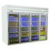 Thumbnail image #1 for Howard-McCray GR102 Four-Section Glass Door Refrigerator Merchandiser, 102 Cu. Ft., Top Mount Self-Contained, White