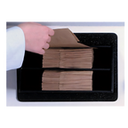 Thumbnail image #1 for Vollrath AcryFab MB-1 Flush-Mount In-Counter 2-Compartment Black ABS Bag Dispenser
