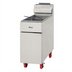 Thumbnail image #1 for Migali Competitor Series 15.6-Inch Wide Commercial Natural Gas Floor Fryer with 3 Burners