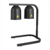 Thumbnail image #1 for Black Adjustable Freestanding Heat Lamp with 2 Bulbs