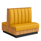 Thumbnail image #1 for ATSMFG ATS AT&S-AD-KR42-6CH GR6 Karender Standard Booth, double, 48" long x 42" high, 6-channel back, Upholstery and foam fitted over a computer-cut
