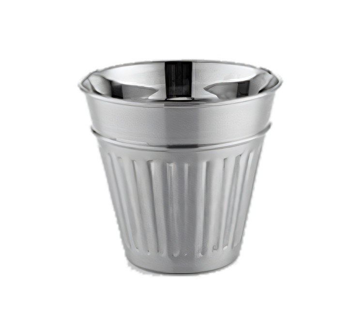 Product image #1 for American Metalcraft Tabletop Stainless Steel Trash Can, 32 oz, Brushed Finish