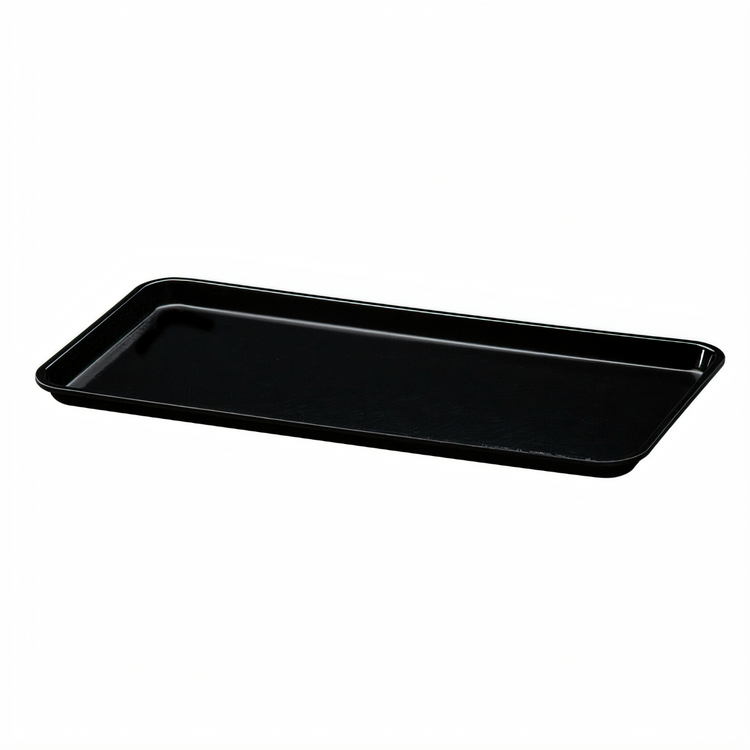 Product image #1 for Cambro Black Rectangular Fiberglass Market Display Tray, 8-1/16" x 18" x 13/16"